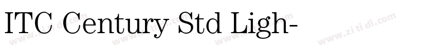 ITC Century Std Ligh字体转换